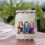 Personalized Best Friends Forever Never Apart Bestie Quotes Wine Tumbler  Best Friend Gift