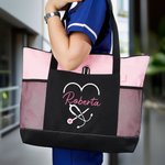 Personalized Nurse Tote Bag with Zipper Nurse Week Appreciation Graduation Gift for Medical Staff