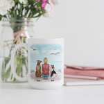 Personalised Life Is Better with Fur Babies White and Color Inside Ceramic Mug with Name 11/15 oz Gift for Dog Lovers