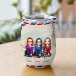 Personalized Friendship Poetry To My Bestie I Love You Wine Tumbler  Best Friend Gift with Insulation Effect