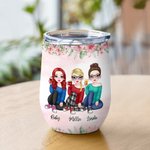 Gepersonaliseerde Life Is Better With Besties Beste Vriend Leef Samen Wijn Tumbler Verjaardagscadeau met isolerend effect