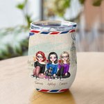 Personalized Best Friends Forever Never Apart Bestie Quotes Wine Tumbler  Best Friend Gift