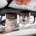 Personalised Just One More Chapter White and Color Inside Ceramic Mug Birthday Christmas Gift for Reading Girl Book Lover