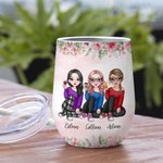 Personalized I Love You My Bestie You'll Always Love Me Back 12oz Wine Tumbler Best Friend Gift