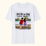 Personalized Home Is Where We Park It Adult T-shirt and Kid T-shirt Christmas  Anniversary Gift for Family Couple