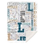 Personalised Baby Elephant Soft Blanket with Name Fleece Sherpa Material Birthday Baby Shower Gift for Kid