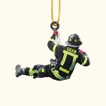 Personalisierte Acryl Feuerwehrmann Ornament doppelseitige Weihnachtsbaum Auto Home Dekoration Geburtstag Urlaub kreatives Geschenk für Feuerwehrmann