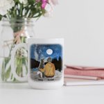 Personalised Once by My Side Forever in My Heart Starry Sky White and Colour Inside Ceramic Mug with Name 11/15 oz Gift for Dog Lovers