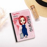 Gepersonaliseerde kleurrijke speciale paspoorthoes met naam Reis Reisaccessoire Verjaardag Kerstcadeau voor vrienden familie