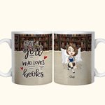 Personalised Colourful Just A Girl Who Loves Books Ceramic Mug Birthday Christmas Gift for Reading Girl Book Lover