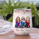 Personalizzato Best Friends Forever Never Apart Soul Sister Wine Tumbler Regalo di Natale con effetto isolante