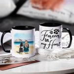 Personalised Forever in My Heart 11oz 15oz Ceramic Mug with Name Gift for Dog Lovers
