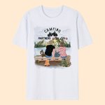 Gepersonaliseerd Camping Partners For Life T-shirt voor volwassenen en kinderen Verjaardag Verjaardagscadeau voor familie