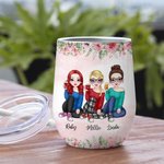 Gepersonaliseerde Life Is Better With Besties Beste Vriend Leef Samen Wijn Tumbler Verjaardagscadeau met isolerend effect