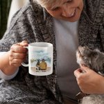 Personalised Life Is Better with a Dog/Dogs White and Colour Inside Ceramic Mug with Name 11oz and 15 oz Gift for Dog Lovers