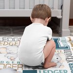 Personalised Baby Elephant Soft Blanket with Name Fleece Sherpa Material Birthday Baby Shower Gift for Kid