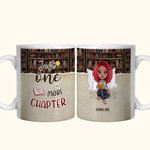 Personalised Just One More Chapter White and Color Inside Ceramic Mug Birthday Christmas Gift for Reading Girl Book Lover