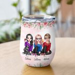 Personalized I Love You My Bestie You'll Always Love Me Back 12oz Wine Tumbler Best Friend Gift