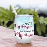 Personalisierte Sie sind meine Person Bestie See trinken Wein Tumbler Freundschaft Geschenk mit Isolierung Wirkung