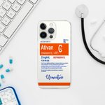 Personligt roligt genomskinligt mobilskal med namn Sjuksköterskeveckan Födelsedagspresent för sjuksköterska Läkare Medicinsk personal