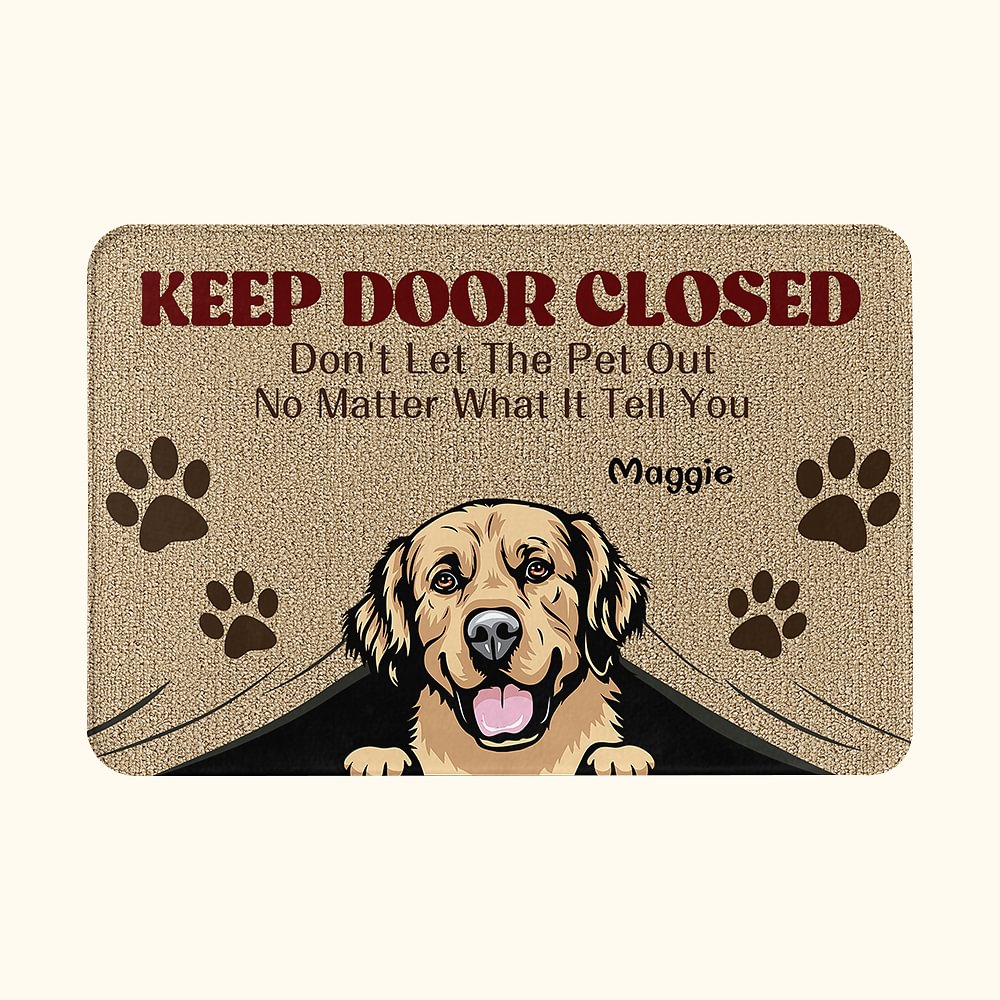 Tapis de porte personnalisé Cadeau de Noël Cadeau d'anniversaire pour les amoureux des animaux de compagnie