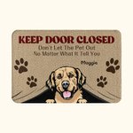 Gepersonaliseerde Please Keep Door Closed Deurmat Kerstcadeau Verjaardagscadeau voor dierenliefhebbers
