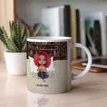 Personalised Just One More Chapter White and Color Inside Ceramic Mug Birthday Christmas Gift for Reading Girl Book Lover