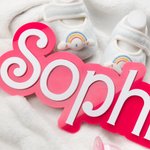 Personalized Hot Pink Doll Inspired 3D Name Door Sign for Bedroom Nursery Wall Birthday Christmas Gift for Kids