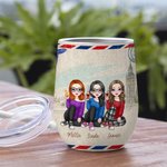 Personalized Friendship Poetry To My Bestie I Love You Wine Tumbler  Best Friend Gift with Insulation Effect