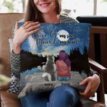 Personalized Once By My Side Forever In My Heart Starry Sky Throw Pillow Cover Birthday Christmas Gift for Dog Lovers