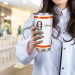 Personalized 20oz Food-grade Stainless Steel Tumbler with Name Christmas Gift Nurse Week Gift