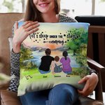 Funda Almohada Familiar Personalizada Sunrise Let's Sleep Under The Stars Camping Birthday Gift Valentine's Day Gift for Living Room