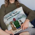 Personalisierte einmal an meiner Seite für immer in meinem Herzen Landschaft werfen Kissen Abdeckung Geburtstag Weihnachten Geschenk für Hundeliebhabe