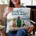 Personalisierte einmal an meiner Seite für immer in meinem Herzen Landschaft werfen Kissen Abdeckung Geburtstag Weihnachten Geschenk für Hundeliebhabe