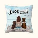 Personalized Enjoying Seaside Scenery with Furry Friends Throw Pillow Cover Birthday Gift for Dog Lovers Owner