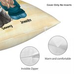Personlig Forever In My Heart Beach Throw Pillow Cover Bursdagsgave til hundeelskere
