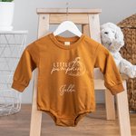 Personalized Little Pumpkin Design Romper with Baby Name Halloween Gift Baby Shower Gift
