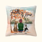 Personalised Forever In My Heart Throw Pillow Cover Birthday Remembrance Gift for Dog Lovers