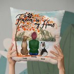 Personalised Forever In My Heart Throw Pillow Cover Birthday Remembrance Gift for Dog Lovers