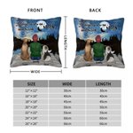 Personalisierte Ich liebe dich zum Mond und zurück Sternenhimmel werfen Kissen Abdeckung Geburtstag Weihnachten Geschenk für Hundeliebhaber