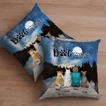 Personalisierte Genießen Sie den Sternenhimmel zusammen mit Hunden werfen Kissen Abdeckung Geburtstag Weihnachten Geschenk für Hundeliebhaber
