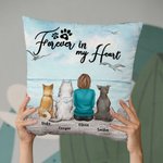 Personalised Angel Puppy Forever In My Heart Throw Pillow Cover Birthday Special Moment Gift for Dog Lovers