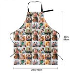 Personalized Waterproof 9 Photos Collage Apron with Front Pockets Birthday Housewarming Gift for Cooking Lover