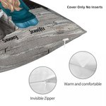 Housse de coussin personnalisée Life Is Better With Fur Baby Starry Sky Birthday Christmas Gift for Dog Lovers (La vie est plus belle avec la fourrure