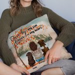 Personifierad Once By My Side Forever In My Heart Maple Leaves Throw Pillow Cover Födelsedagspresent för hundälskare