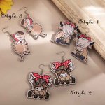 Personalisierte hölzerne Hochland Kuh Ohrringe Tropfen Ohrringe Tierschmuck Geburtstag Weihnachten Thanksgiving Geschenk für Kuh-Liebhaber