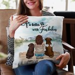 Personalised Colorful Life Is Better With Fur Baby Throw Pillow Cover Memorial Christmas Gift for Pet Owners