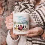 Personalised Dog Mom Dad White and Color Inside 11oz 15oz Ceramic Mug with Name Gift for Dog Lovers