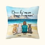 Personalized Cute Dog Forever In My Heart Throw Pillow Cover Birthday Christmas Gift for Dog Lovers