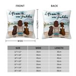 Personalised Colorful Life Is Better With Fur Baby Throw Pillow Cover Memorial Christmas Gift for Pet Owners
